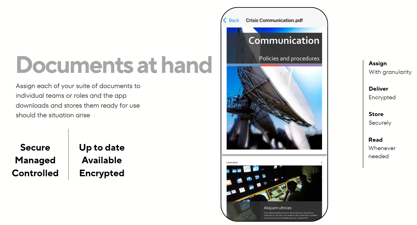 Major incident and continuity documents for healthcare organisations